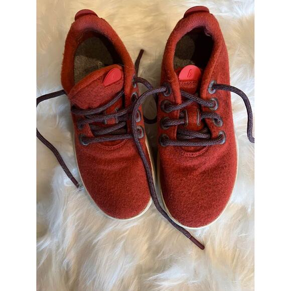 Allbirds Wool Runners Lychee Reddish/Orange Sneakers size 5 - Picture 5 of 6